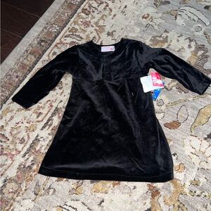 Lord & Taylor Black Velvet Kids Dress